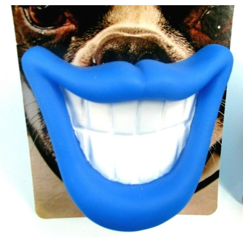 Dukes Pet Products Smiling Mouth Squeaky Dog Toy Novelty Chew