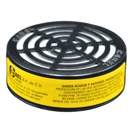 Cabel Filtro Cartucho Cabel Fc-3 Respirador Gases Ácidos Y Vapores