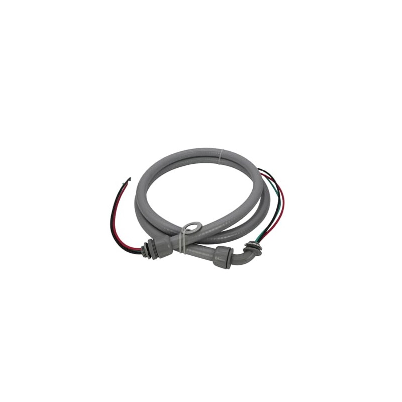 Electrical AC Whip Assembly -1/2" x 6ft Non-Metallic Liquid Tight