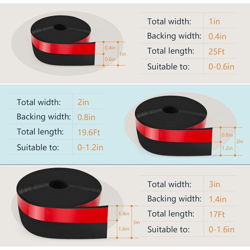 【2026 New Upgrade】 Wide Silicone Weather Stripping Door Seal with