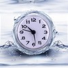 Oumefar Mini Wall Clock Waterproof Clock with Large Suction Cup