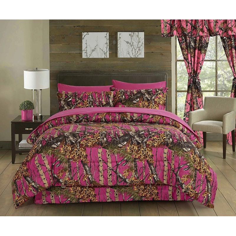Regal Comfort FULL SIZE HOT PINK CAMO 1 PC COMFORTER