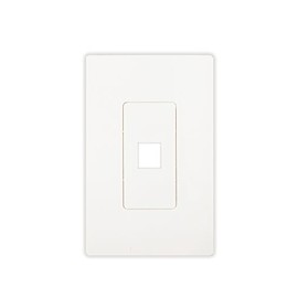 R.J. Enterprises - Screwless Snap-on Wall Plate 1 Port for Ethernet Keystone Jacks RJ-2013-S1