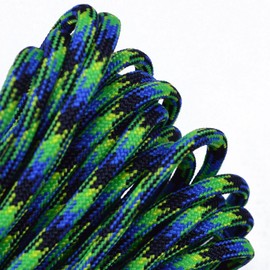 Bored Paracord - 1', 10', 25', 50', 100' Hanks & 250', 1000' Spools of Parachute 550 Cord Type III 7 Strand Paracord Well Over 300 Colors - Aquatica - 10 Feet