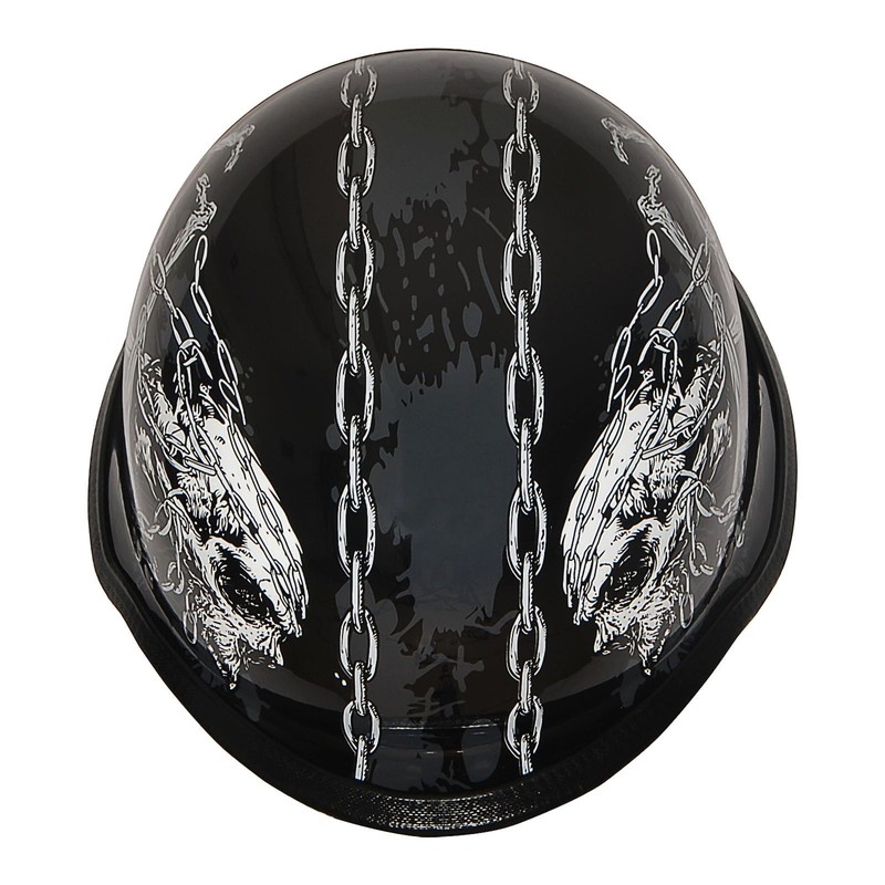 1Storm Novelty Motorcycle Half Face Helmet Open German Style DOT