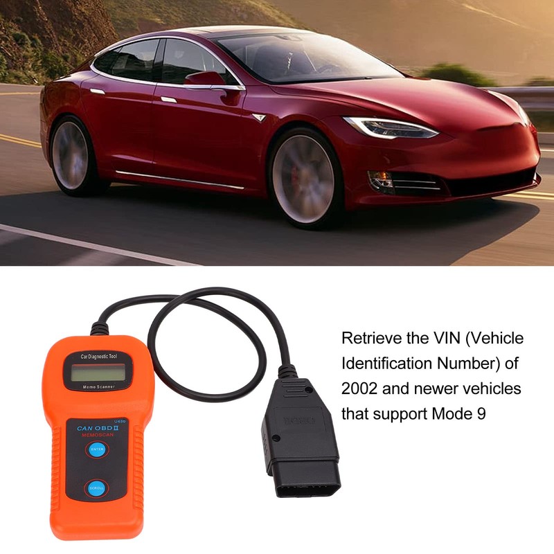 OBDII Scanner Tool, U480 Car OBD2 Diagnostic Scanner LCD Display