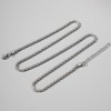 Rinbuz Long Rope Chain Necklace Stainless Steel Twist Chain Dainty