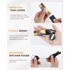 GAUENEEN 5 Pieces Retractable Lighter Clip Lighter Holder Keychain with