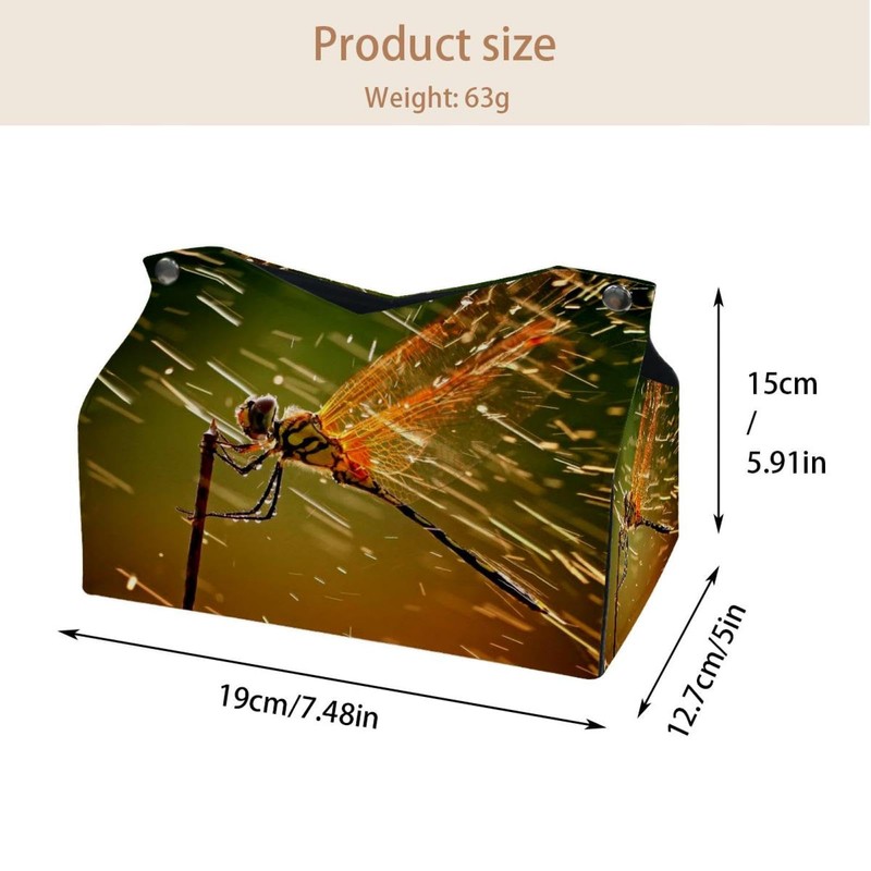 2 Pack Tissue Box Cover Holder, Elk in Forest Castle