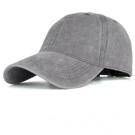 Gorras de Béisbol, Gorra Vintage Deslavada, Cachuchas para Hombre y Mujer Ajustables, Cachucha de Material Premium, Casual, Cómoda y Ligera, Ideal para Regalos y para Cualquier ocasión.(Gris Claro)