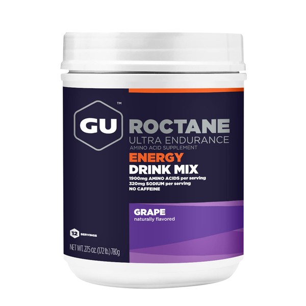 GU Energy Roctane Ultra Endurance Energy Drink Mix, 1.72-Pound Canister, Grape