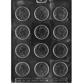 Grandmama's Goodies M121 Large Coin Chocolate Candy Soap Mold with Exclusive Molding Instructions … (1)