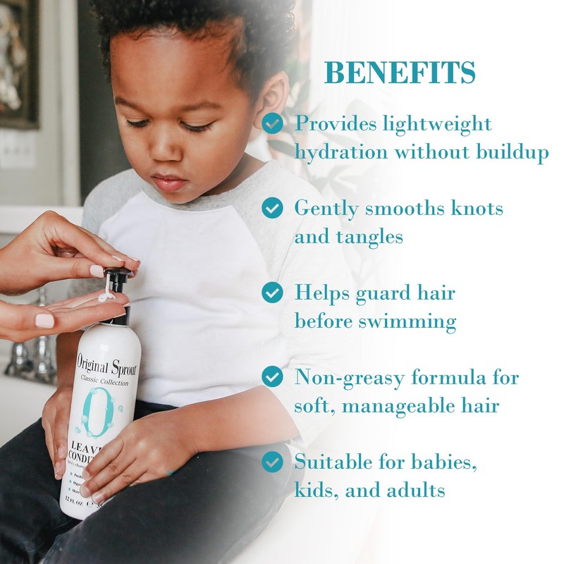 Original Sprout Leave-In Conditioner, Lightweight Moisturizing Conditioner for Dry &