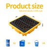 Cjgyz Spill Containment Pallet 26.4"x26.4"x6" - Anti-Slip Leakproof Detachable Plastic
