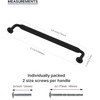 Amerdeco 10 Pack Matte Black Cabinet Pulls 6.3 Inch(160mm) Hole