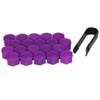 X AUTOHAUX 20pcs 17mm Purple Plastic Car Wheel Nut Lug