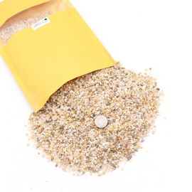 Premium Pebbles Coarse Sand. Golden Color. 1/8 Inch 5 lbs. for Potting Soil, Succulents, Pots, Plants, Gardening, Indoor, Crafting, Vase Fillers (X-Mini (0.125 Inch), COARSE Sand - Golden, 5)