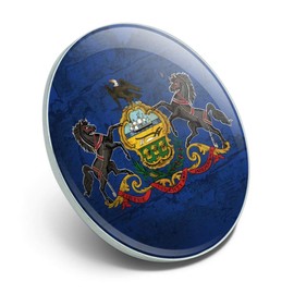 Rustic Pennsylvania State Flag Distressed USA Metal 1.1" Tie Tack Hat Lapel Pin Pinback