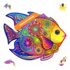 UNIDRAGON Original Wooden Puzzle – Shiny Fish, 106 Pieces, Small
