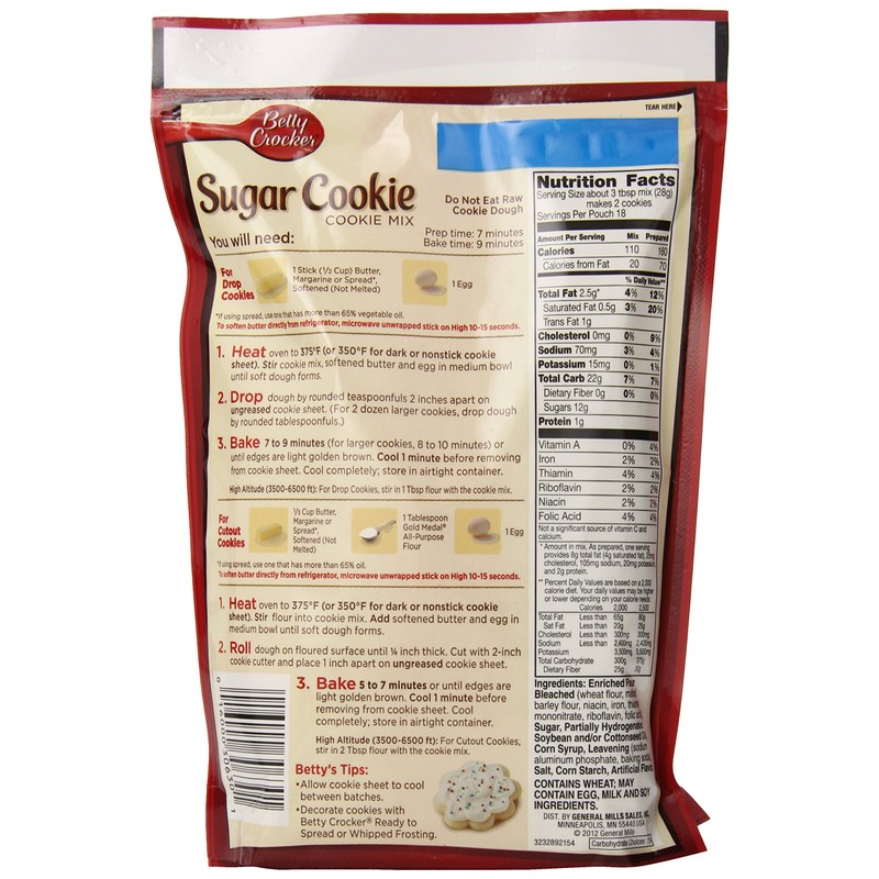 Betty Crocker Sugar Cookie Mix, 21 Ounce (Pack of 10)