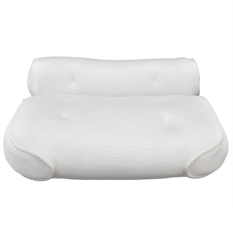 Mesh Bathroom Pillow Soft Comfortable Suction Cup Pillow Bath Tub