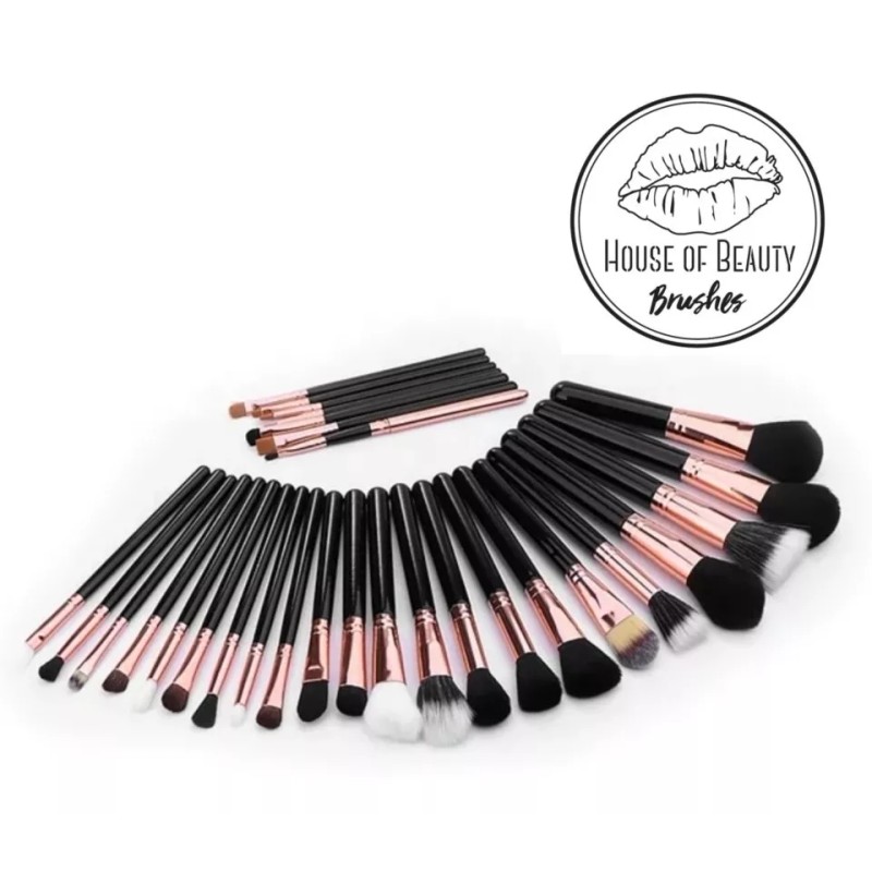 House of Beauty Kit Brochas Maquillaje Profesional 29 Pza Set
