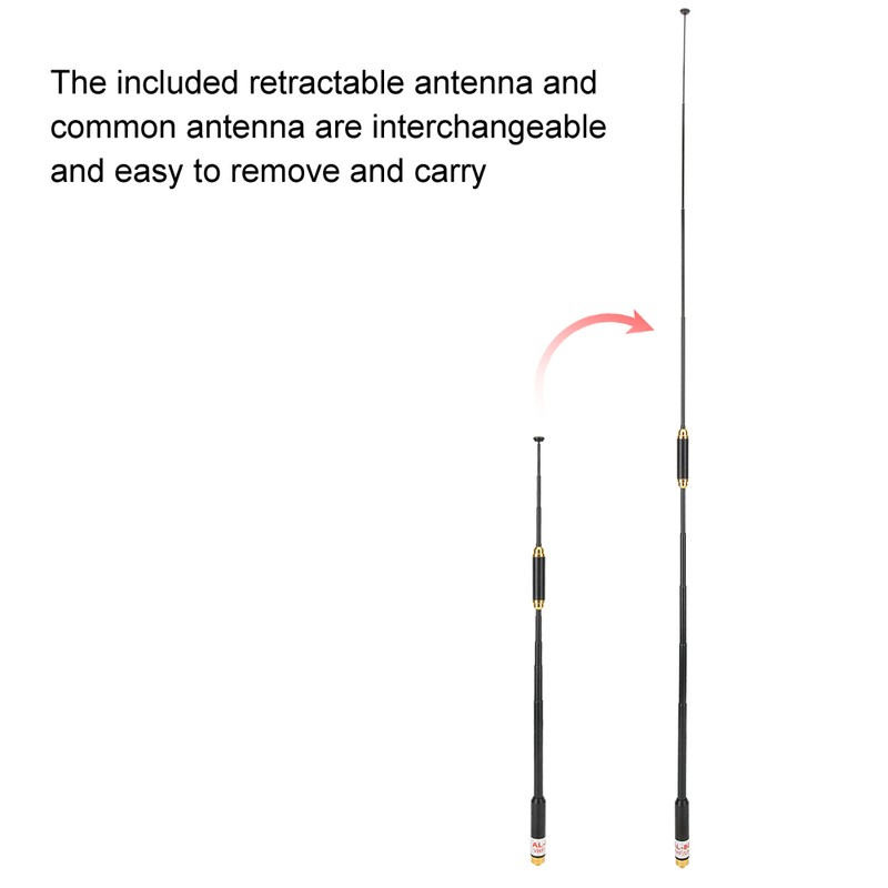 Handheld Two Way Radio Telescopic Antenna UV Dual Frequency Range