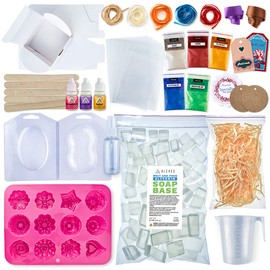 ALEXES Soap Making Kit - Make Your Own Soap Kit - DIY Soap Making Supplies Kit for Adults - 1.1 lb Glycerin Soap Base - Soap Making Kit for Beginners - Handmade Soap Kit