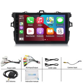 IKASEFU 9" Android 13 Wireless CarPlay Android Auto Car Radio Receiver for Toyota Corolla 2009 2010 2011 2012 2013, 2+32G Touch Screen Double Din with Car Stereo with GPS Navigation WiFi Bluetooth