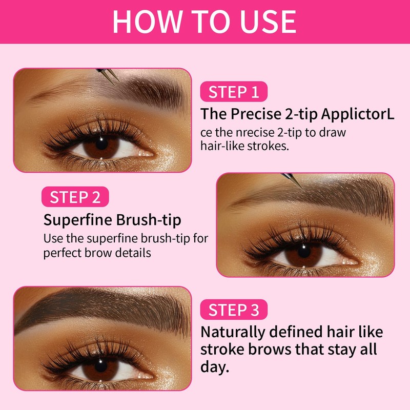 2 in 1 Eyebrow Pencil, Eyebrow Pencil with Two Ends