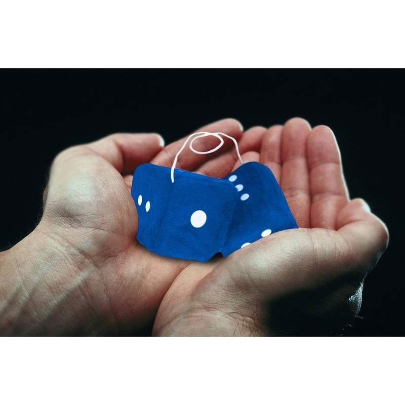 Zone Tech Blue 3" Square Hanging Dice-Soft Fuzzy Decorative Vehicle