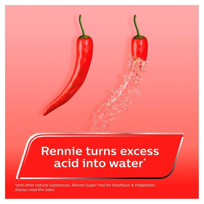 Rennie Sugar Free 24s X 6 Packs - 144 Chewable