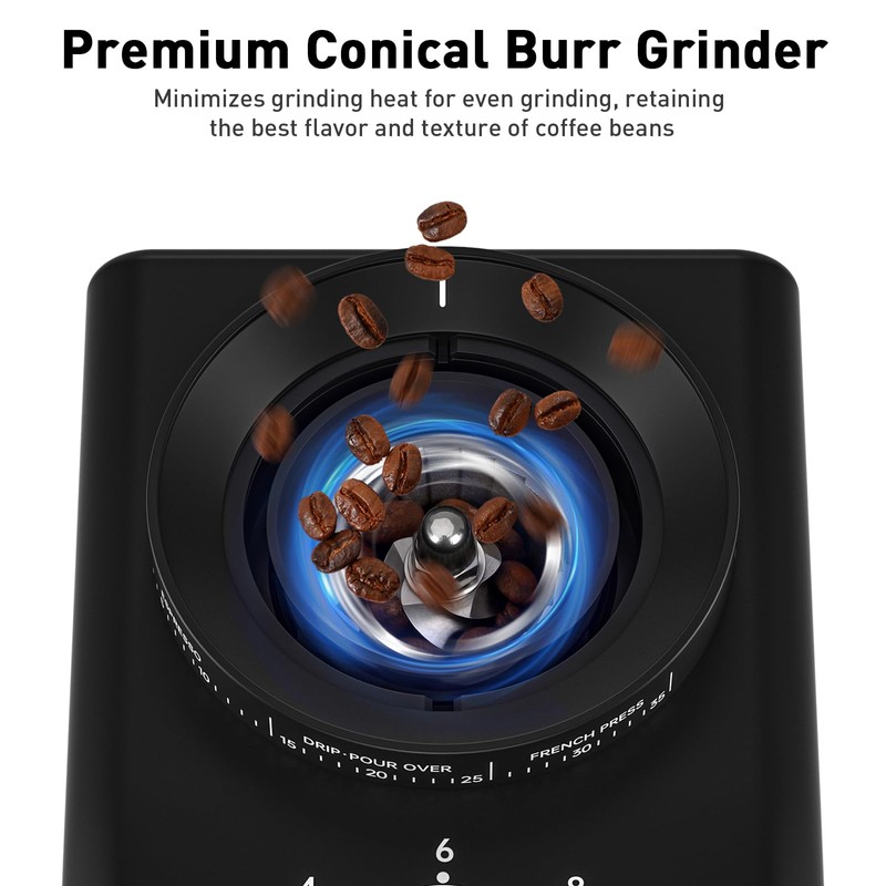 Secura Conical Burr Coffee Grinder with 35 Grinding settings Coffee