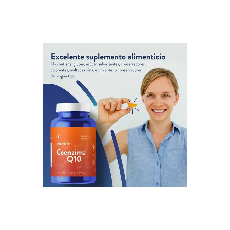 LIV NUTRITION | Coenzima Q10 200 Mg | 60 Cápsulas