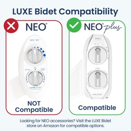 LUXE Bidet 3/8” x 3/8" x 15" Cold Water Bidet Hose with Integrated Shut-Off Valve, Only Compatible with NEO Plus Series Bidet Attachments