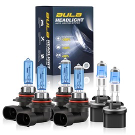 Fit For Nissan Armada 2005-2010 Headlight Bulbs, 9005/HB3 High Beam and 9006/HB4 Low Beam and 880 Fog light Halogen Bulbs Replacement Kit 100W 600K 300% Brightness 6PCS