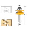 OLETBE 3 PCS Router Bit Set, 1/2-Inch Shank Round Over