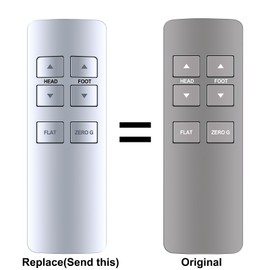 PZL New Replacement for Serta Motion Essentials Adjustable Bed (3rd Gen Gray or iSeries Model) Remote Control
