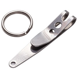 KOYOKOMA Mini Clip with Ring, Money Clip, Belt Clip, Mall, Outdoor, Compact, Small, Stainless Steel