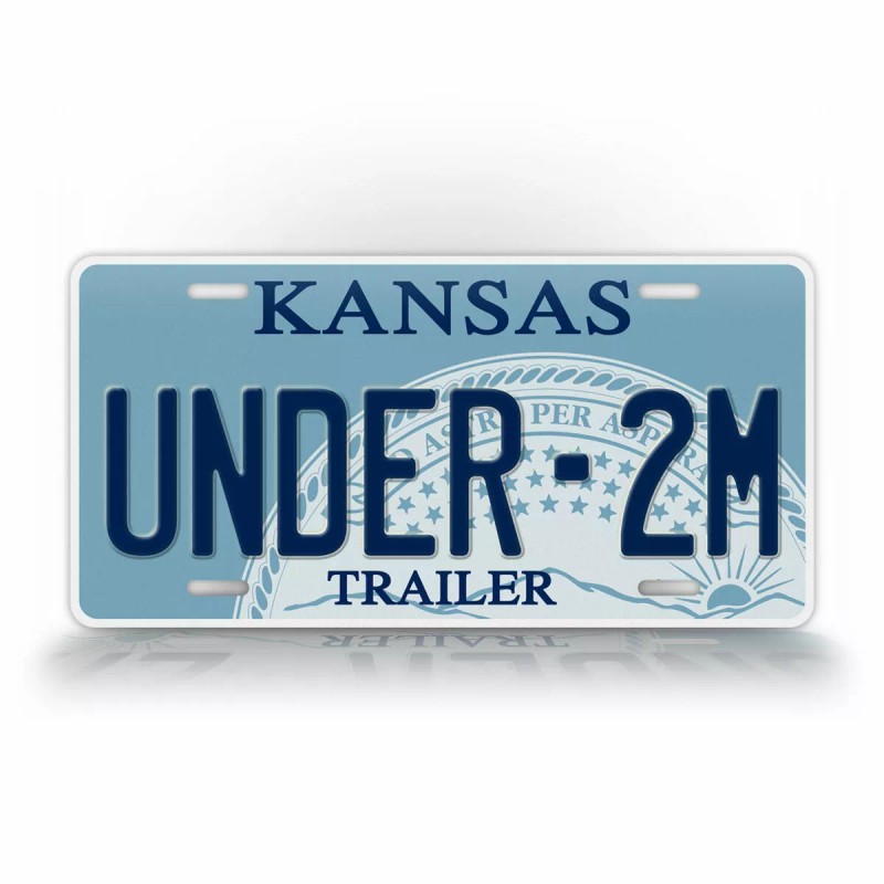 SignsAndTagsOnline.com Under 2M Kansas Trailer License Plate KS Replica Under