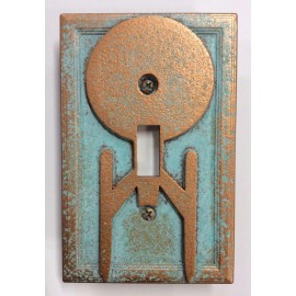 Sci-Collectables Starship Enterprise (Star Trek)- Light Switch Cover - Aged Copper/Patina