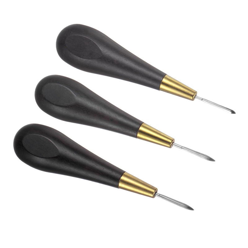 HARFINGTON Handwork Sewing Awl Set 3-5mm Rhombus Curved Taper Stitch