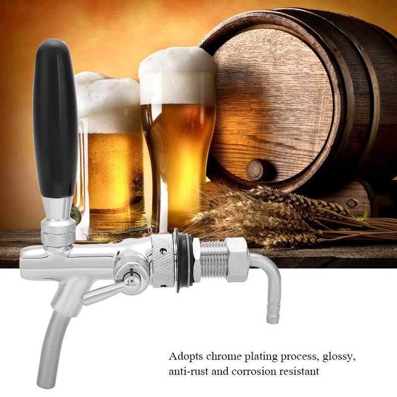 Grifo dispensador de cerveza de acero inoxidable cromado G5/8, grifo