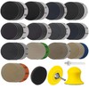 185Pcs 2Inch Sanding Discs, Assorted 60-10000 Grit Wet/Dry Hook &