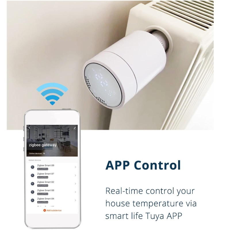 Thermostatic Radiator Valve, Smart Radiator Thermostat Valve, Digital Heating Temperature