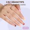 Misssix Uñas Postizas Xbasictips Con Punta Francesa, 300 Unidades, Largas