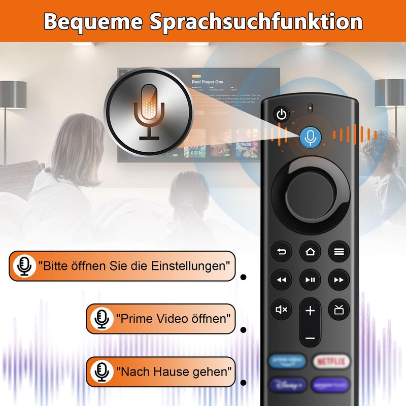 Replacement Remote Control (3Gen), Suitable for AMZ Fire TV Stick,