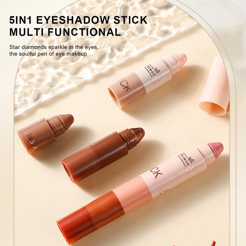 JAWUZ Eyeshadow Pen, 5-in-1 Matt, Fine Eyeshadow Pen, Highly Pigmented