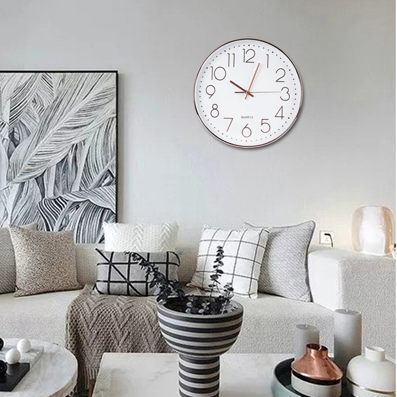 Simple Mute Quartz Wall Big Watch Hanging Clock Home Office