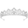 rhinestones tiara for women girls - Color: Silver